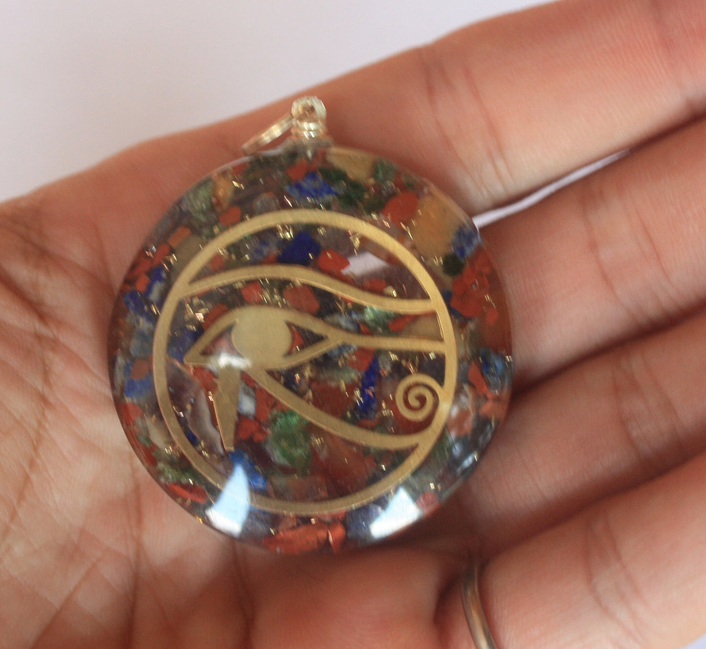 Auras by Osiris Rainbow Eye of Horus Pendant š | Ancient Egyptian Protection & Custom Jewelry Charm