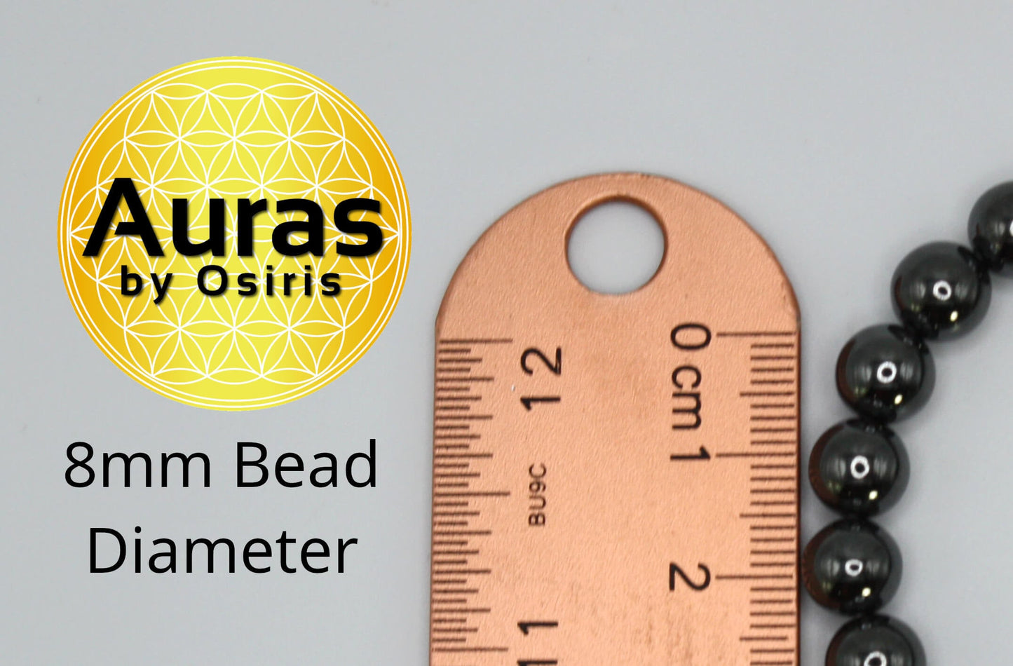 Auras by Osiris Hematite Bracelet (6/8/10/12mm) š”ļøāØ | Grounding & Protection Stone Jewelry w/ Magnetic Clasp | Emotional Balance (Unisex)