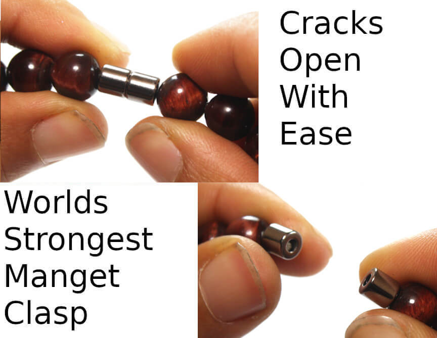 19 Inch Red Tiger Eye Necklace | 10mm AAA Grade Genuine Gemstone Beads | Protection & Strength Crystal Jewelry for Men & Women