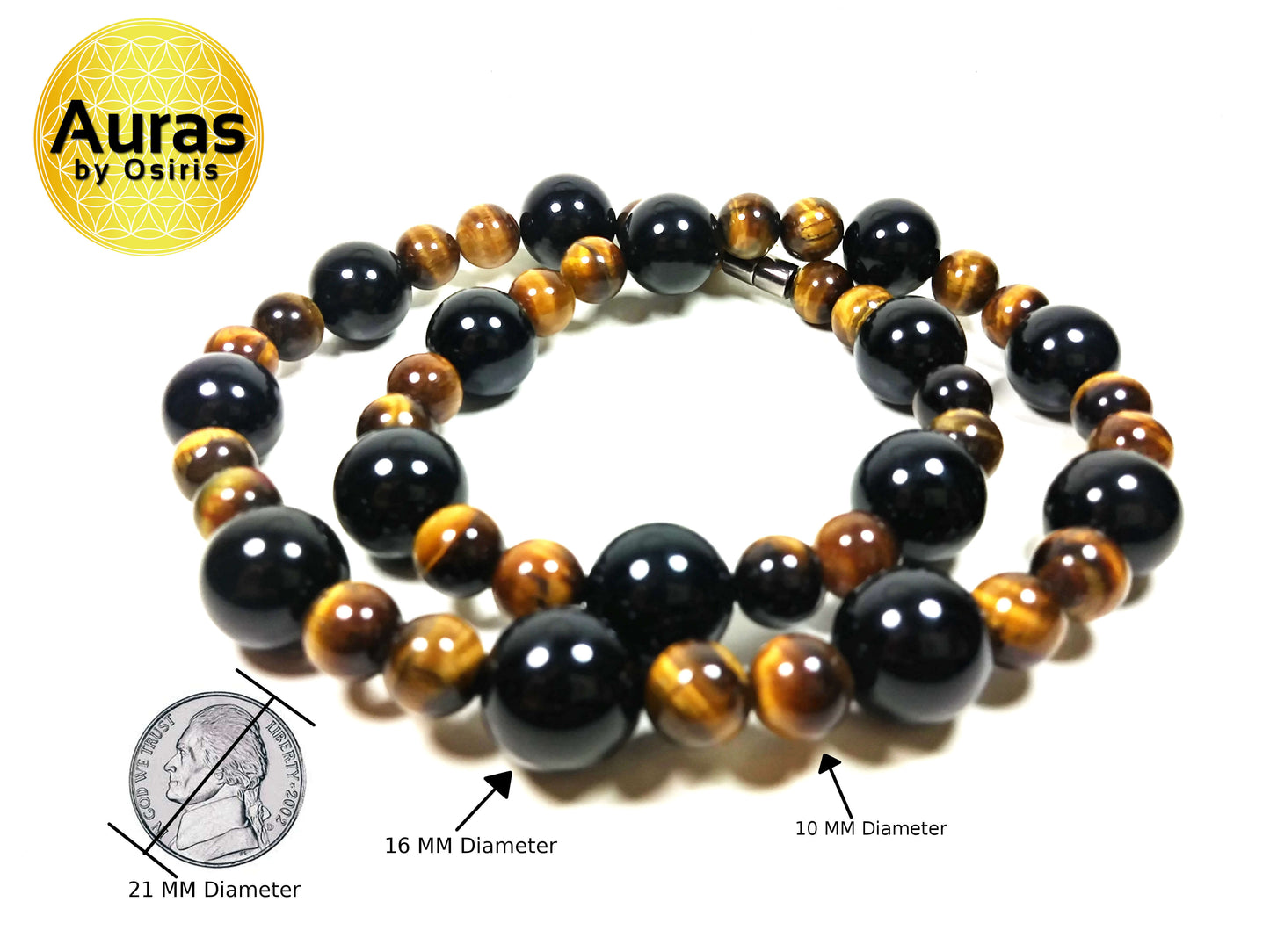 Tiger Eye Black Onyx Necklace