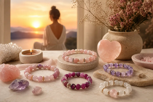 Editorial illustration for Best Crystal Bracelets for Love Manifestation in 2026