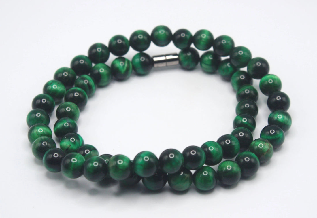 Embrace Growth and Vision with a Green Tiger Eye Necklace from Auras by Osiris