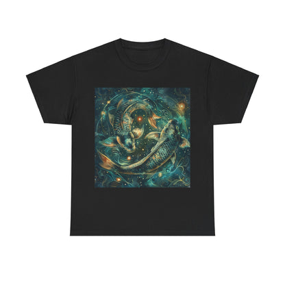 Pisces zodiac Unisex Heavy Cotton Tee