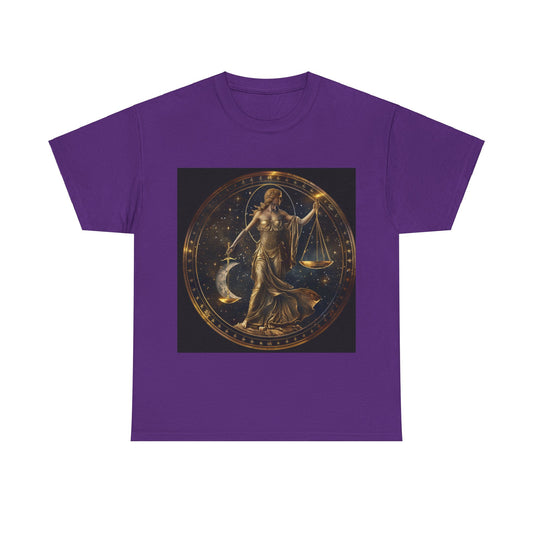Libra zodiac Unisex Heavy Cotton Tee