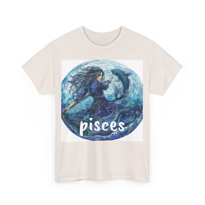 Zodiac Pisces Unisex Heavy Cotton Tee