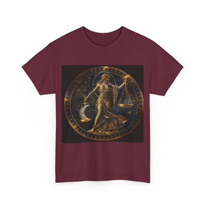 Libra zodiac Unisex Heavy Cotton Tee