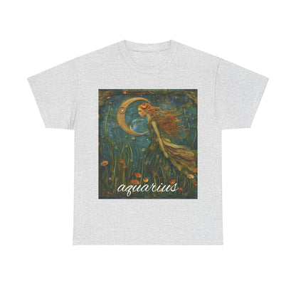 Zodiac Aquarius Unisex Heavy Cotton Tee