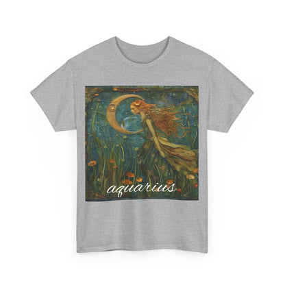 Zodiac Aquarius Unisex Heavy Cotton Tee