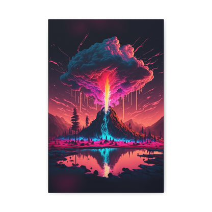 Mystic Mountain Etheric Eruption Canvas Spiritual Decor