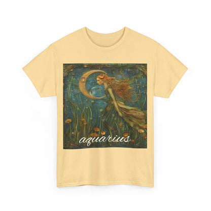 Zodiac Aquarius Unisex Heavy Cotton Tee