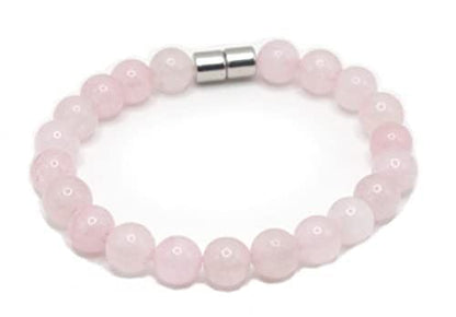 Auras by Osiris Rose Quartz Bracelet - 8mm Healing Crystal for Love, Unisex