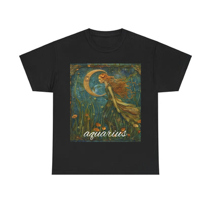 Zodiac Aquarius Unisex Heavy Cotton Tee