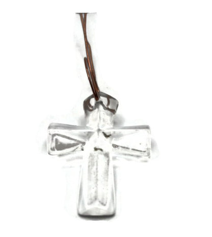 Gemstone Pendants Healing Crystal Crosses with Copper Wire for Necklace