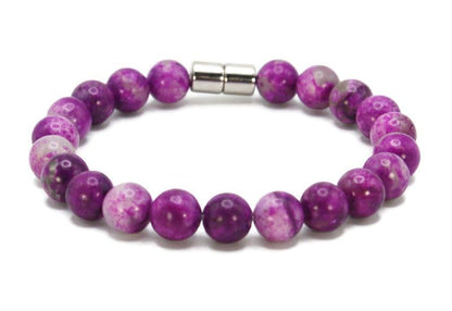Auras by Osiris Rose Quartz Bracelet - 8mm Healing Crystal for Love, Unisex