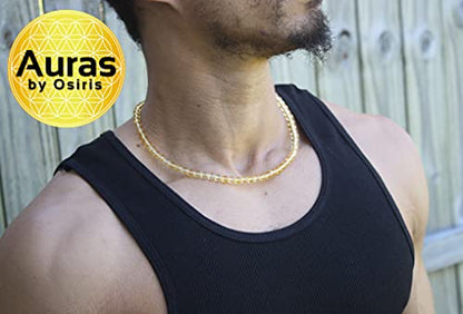 Gemstone Necklaces with Easy Lock Clasp Crystal Healing Talismans Spiritual Protection Jewelry for Men/Women