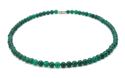 Men's Healing Crystal Necklace - 16/19/24/30 Inch Beaded Chains with 6/8/10/12/14/16mm Gemstones Handmade in USA