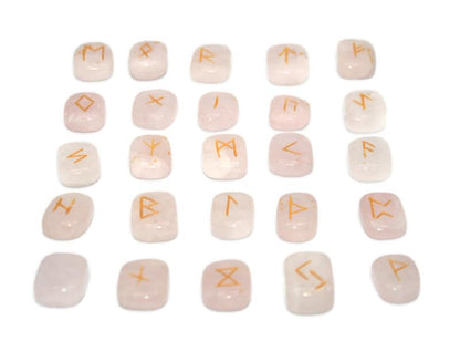 Auras by Osiris - Rune Gemstones Set with Engraved Elder Futhark Alphabet Divination, Crystal Healing Chakra