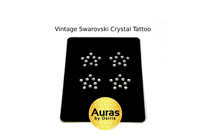 Embrace Vintage Glamour with Our Swarovski Crystal Tattoo – Four-Star Pattern (40 Crystals) 🌟✨