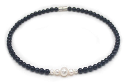 Pearl Necklace for Men | Genuine Freshwater Pearl Choker Jewelry – Handmade Unisex Necklace – Gifts for Women, Men & Teens