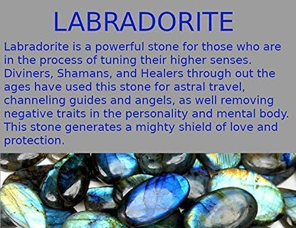 Labradorite Crystal Necklace for Men & Women – Empath Protection, Psychic Defense & Healing Gemstone Jewelry