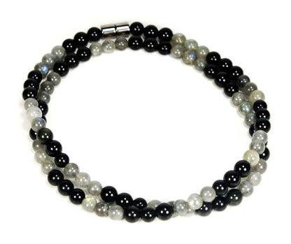 Black Obsidian Necklace Natural Gemstone Jewelry Beaded Necklace for Men/Women Healing Crystal Talisman Handcrafted by Master Shaman made in USA