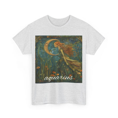 Zodiac Aquarius Unisex Heavy Cotton Tee