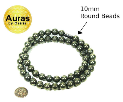 Pyrite Crystal Necklace – Handmade Good Luck Necklace for Men & Women – Protection & Prosperity Jewelry by Master Shaman USA