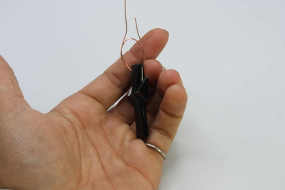 Gemstone Pendants Healing Crystal Crosses with Copper Wire for Necklace