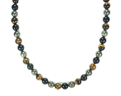 AurasbyOsiris Multistone Crystal Necklaces - Mens Jewlery - Womens Fashion - Gemstones for Protection and Healing Beaded Neckless Costume Jewelry