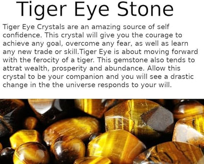 Handmade Yellow Tiger Eye Crystal Necklace - Grounding Genuine Gemstone Beaded Mala | Willpower, Protection, Prosperity Choker - Jewelry Gift for Mens, Womens | 8mm Beads, 19