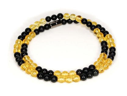 Black Obsidian Necklace Natural Gemstone Jewelry Beaded Necklace for Men/Women Healing Crystal Talisman Handcrafted by Master Shaman made in USA