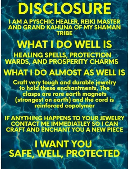 Auras by Osiris Beaded Necklaces for Men Healing Crystal Protection Stone Mens Necklaces Handmade in USA by Master Shaman