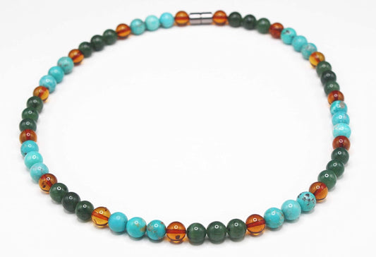 Genuine Turquoise Necklace – Natural Healing Crystal Jewelry for Protection & Good Luck