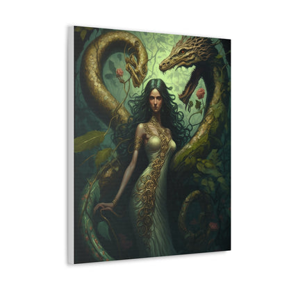 Dragon Queen Earth Magic Wall Art Canvas Spiritual Decor