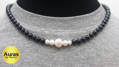 Pearl Necklace for Men | Genuine Freshwater Pearl Choker Jewelry – Handmade Unisex Necklace – Gifts for Women, Men & Teens