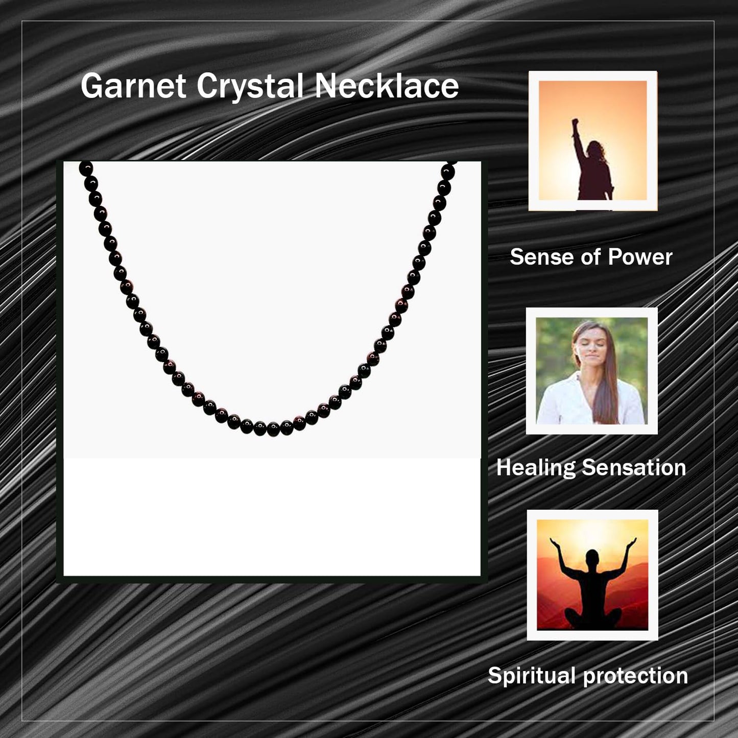 Crystal Necklaces Spiritual Protection Beaded Necklaces for Men/Women Gemstone Crystals and Healing Stones Jewelry Handmade in USA by Master Shaman