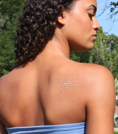 Vintage Temporary Tattoo Made with Genuine Swarovski Crystals | Crystal Stickers Body and Face Jewels for Festivals and Raves