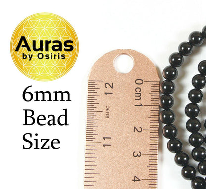 Black Obsidian Necklace Natural Gemstone Jewelry Beaded Necklace for Men/Women Healing Crystal Talisman Handcrafted by Master Shaman made in USA