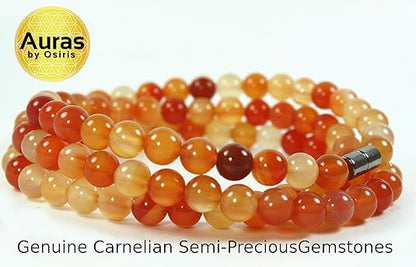 Auras by Osiris Crystal Necklace for Men/Women 6/8/10mm Beaded Gemstone Necklaces 19/24/30 Inch Necklace Strand Healing Crystals Jewelry