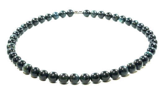 Blue Tiger Eye Necklace for Men & Women – Hawks Eye Crystal Healing Jewelry – Confidence & Powerful Communication