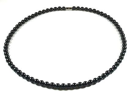 Men's Healing Crystal Necklace - 16/19/24/30 Inch Beaded Chains with 6/8/10/12/14/16mm Gemstones Handmade in USA