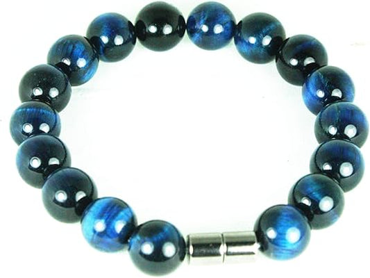 Auras by Osiris Chakra Bracelet - Anxiety Bracelet - Bead Bracelet - Crystal Bracelet for Men/Women (6.5, Blue Tiger Eye)