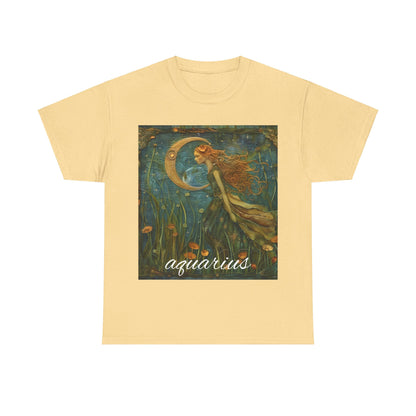 Zodiac Aquarius Unisex Heavy Cotton Tee