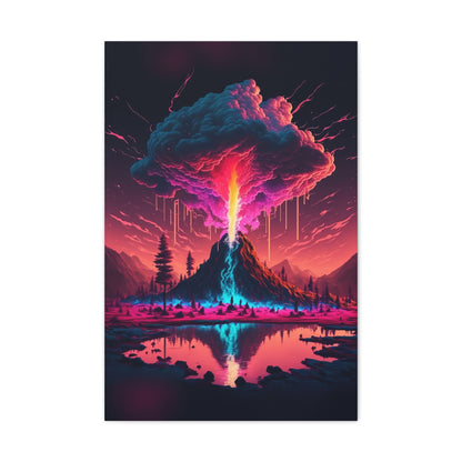 Mystic Mountain Etheric Eruption Canvas Spiritual Decor