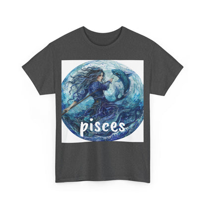 Zodiac Pisces Unisex Heavy Cotton Tee