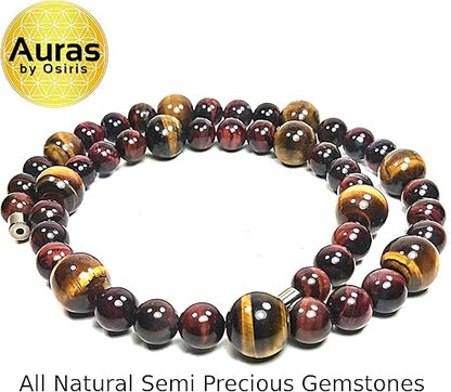 Tiger Eye Beaded Necklace for Men – Handmade Natural Gemstone Jewelry for Confidence, Good Luck & Motivation