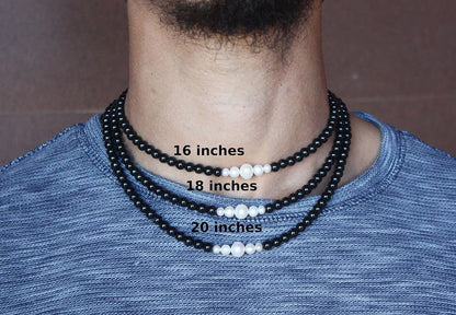Pearl Necklace for Men | Genuine Freshwater Pearl Choker Jewelry – Handmade Unisex Necklace – Gifts for Women, Men & Teens