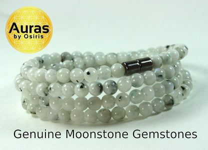 Genuine Moonstone Necklace – AA Grade Healing Crystal Jewelry for Men & Women – Handmade in USA by Master Shaman