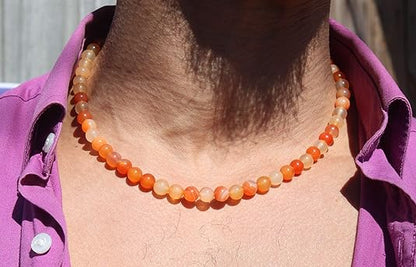 Auras by Osiris Crystal Necklace for Men/Women 6/8/10mm Beaded Gemstone Necklaces 19/24/30 Inch Necklace Strand Healing Crystals Jewelry
