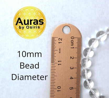 10mm Beaded Bracelets for Men Women Healing Crystal Stone Bracelets Genuine Gemstone Jewelry Easy Lock Clasp